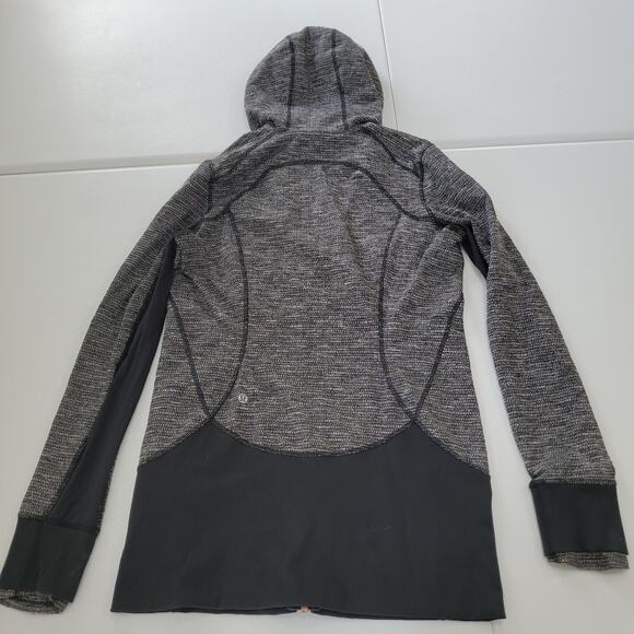 Lululemon Hooded Define Jacket Womens 8 Gray Black Heather Full Zip Yoga - Picture 2 of 7